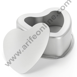CAKE DECORβ’ 6 inch Aluminium Heart Mould | Deep Heart Cake Pan with Removable Bottom