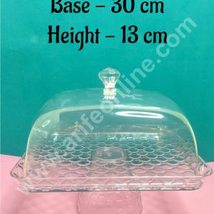 Cake Decor Amazing Cake Stand Multi-functional Cake and Salad Server Cake Stand With Square Acrylic Dome 1 Piece | Multi-functional Serving Platter