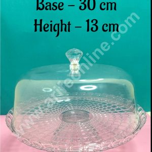 Cake Decor Amazing Cake Stand Multi-functional Cake and Salad Server Cake Stand With Round Acrylic Dome 1 Piece | Multi-functional Serving Platter