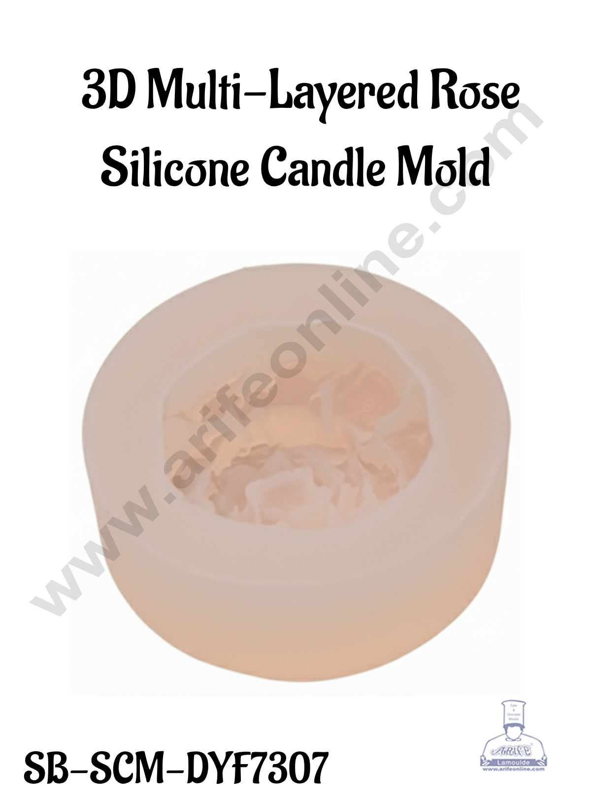 CAKE DECOR™ 3D Multi-Layered Rose Silicone Candle Mold│SB-SCM-DYF7307│
