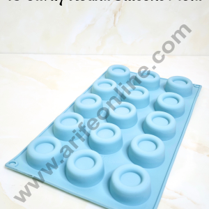 CAKE DECOR™ 15 Cavity Round Silicone Mold | Jelly Mould | Soap Mould | Chocolate Mould
