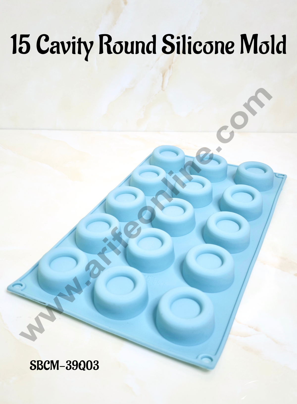 CAKE DECOR™ 15 Cavity Round Silicone Mold | Jelly Mould | Soap Mould | Chocolate Mould