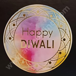 Cake Decorβ’ Premium Printed Diwali Acrylic Stickers For Hampers Cake and Cupcakes Toppers ( SBMT-DPremium-004 )