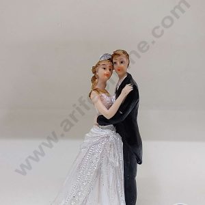 CAKE DECORβ’ 1 Pcs Wedding Couple Cermaic Figure Cake Topper Decorations (SBCT-24408-R)