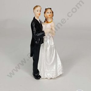 CAKE DECORβ’ 1 Pcs Wedding Couple Cermaic Figure Cake Topper Decorations (SBCT-24408A-R)