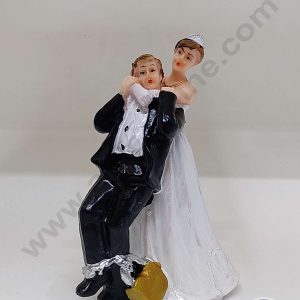 CAKE DECORβ’ 1 Pcs Wedding Couple Cermaic Figure Cake Topper Decorations (SBCT-24410B-J)