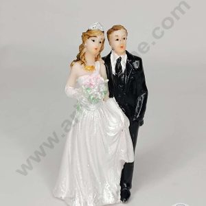 CAKE DECORβ’ 1 Pcs Wedding Couple Cermaic Figure Cake Topper Decorations (SBCT-24461A-R)