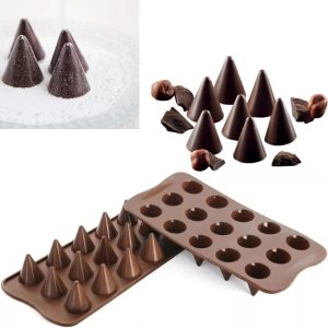 CAKE DECOR™ 15-Cavity Cone Shape Silicone Chocolate Mould - D0750