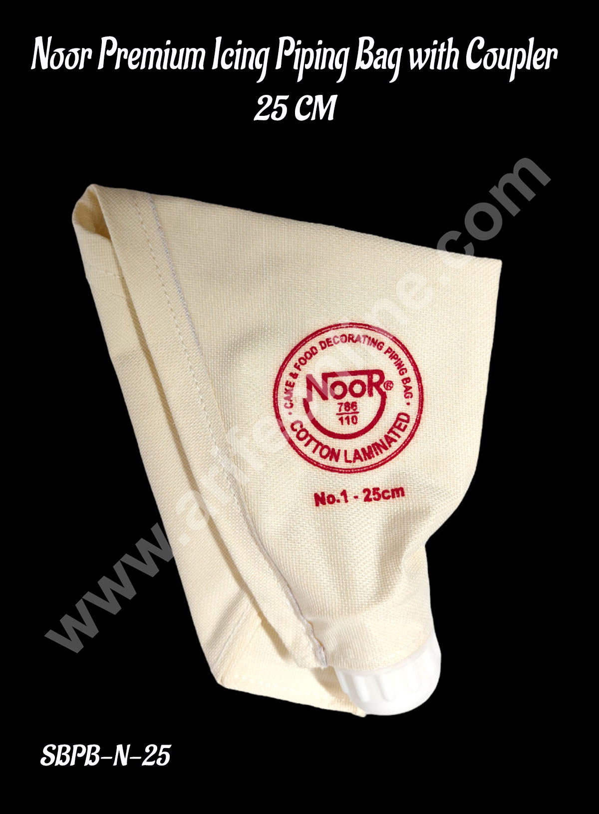 CAKE DECORβ’ Noor Premium Icing Piping Bag with Coupler (25 CM) - 1 Piece