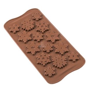 CAKE DECORβ’ 14 Cavity Multi-Size Snowflake Silicone Chocolate Mold - D0763