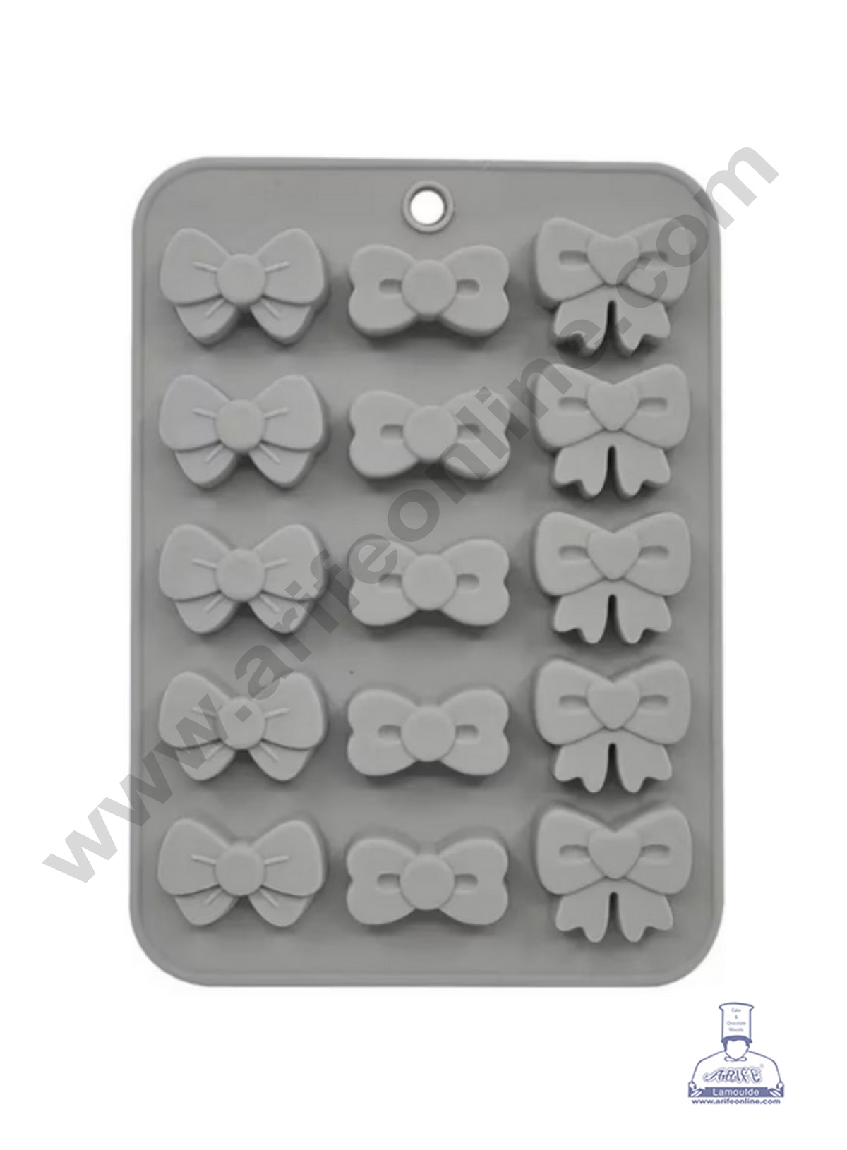 CAKE DECOR™ 15-Cavity Assorted Bow Silicone Chocolate Mold - D0867