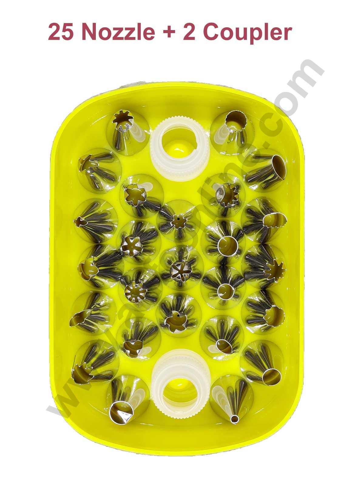 Cake Decor 25 Nozzle + 2 Coupler Box Piping Nozzles Pastry Tips Cupcake Cake Decorating