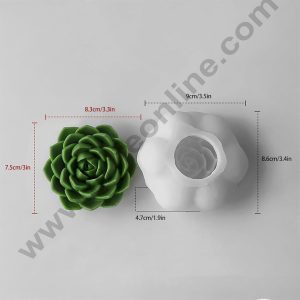 3D Silicon 1 Cavity Big Cactus Flower Design Shape Silicon Candle Mould, Silicon Soap Mould (SBSP-DYF7449) - CAKE DECOR™