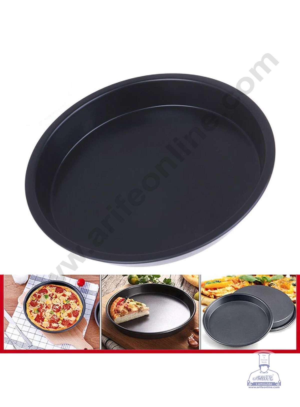 CAKE DECORβ’ Non Stick Pizza Pan 9.8 x 1.4 inch Height (Large 25 x 3.5 cm)