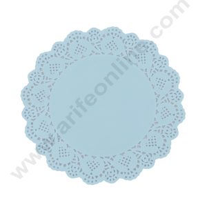 CAKE DECOR™ 8.5 inch Paper Doilies | Round Placemats | Decorative Accessories | Disposable Paper Mats - Sky Blue (100 pcs Pack)