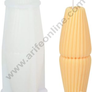 3D Silicon 1 Cavity Tall Twirl Candle Shape Silicon Candle Mould, Silicon Soap Mould (SBSP-DYF7000) - CAKE DECORβ’