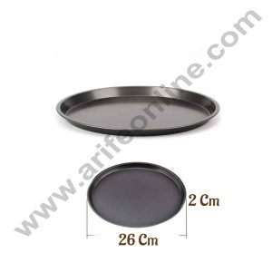 Cake Decor Non Stick Pizza Pan (Dia: Big 26cm Height:2 cm)