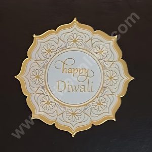 Cake Decorβ’ Premium Printed Diwali Acrylic Stickers For Hampers Cake and Cupcakes Toppers ( SBMT-DPremium-007 )