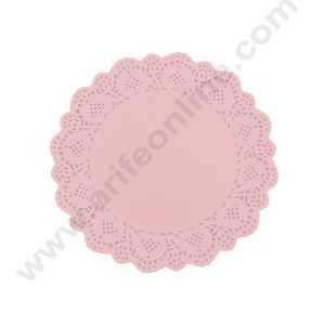 CAKE DECOR™ 7.5 inch Paper Doilies | Round Placemats | Decorative Accessories | Disposable Paper Mats - Pink (100 pcs Pack)