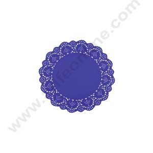 CAKE DECOR™ 4.5 inch Paper Doilies | Round Placemats | Decorative Accessories | Disposable Paper Mats - Purple (100 pcs Pack)