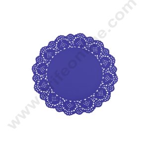 CAKE DECOR™ 5.5 inch Paper Doilies | Round Placemats | Decorative Accessories | Disposable Paper Mats - Purple (100 pcs Pack)