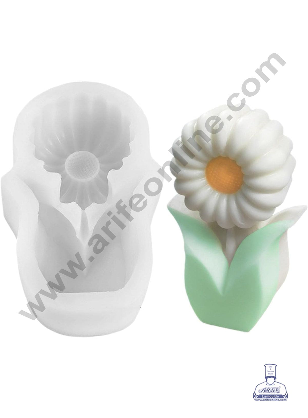 3D Silicon 1 Cavity Sunflower Plant Shape Silicon Candle Mould, Silicon Soap Mould (SBSP-DYF6508) - CAKE DECOR™
