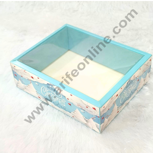 CAKE DECOR™ Merry Christmas Hamper Box - Blue (1 Pcs Pack)