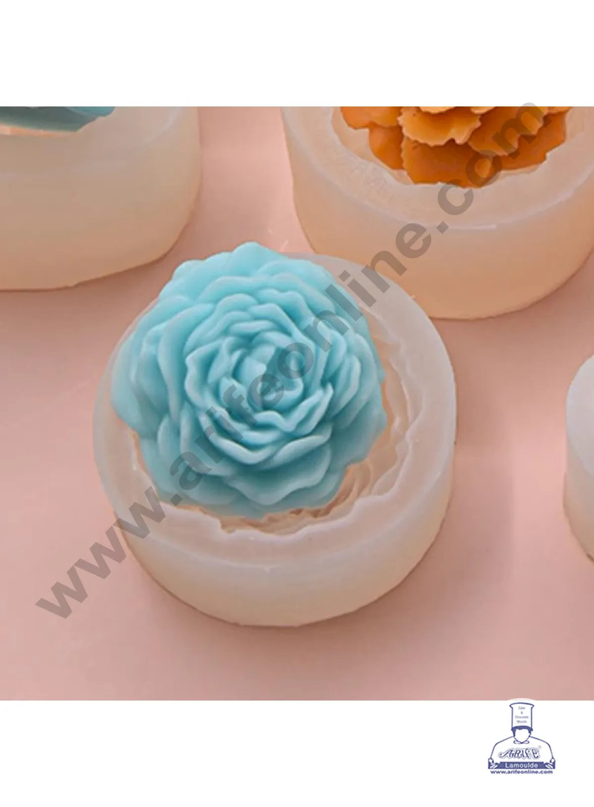 3D Silicon 1 Cavity Large Peony Flower Shape Silicon Candle Mould, Silicon Soap Mould (SBSP-DYF7308) - CAKE DECORβ’