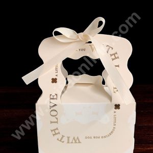 CAKE DECOR™ Goodie Bag For Hampers | Chocolate Box Hamper Box 10 Pcs Pack - Cream SBGB-78-Cr