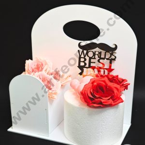 White Detachable Cake and Flower Hamper Stand - CAKE DECOR™