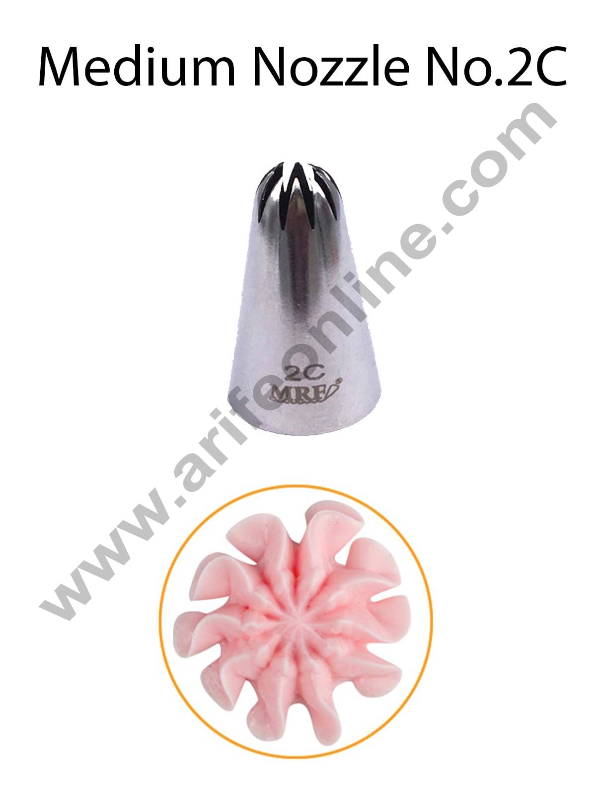 Cake Decor Medium Nozzle - No. 2C Closed Star Piping Nozzle