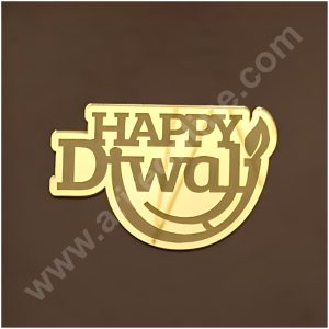 Cake Decor™ Acrylic Happy Diwali Charms For Hampers Cake and Cupcakes Toppers ( SBMT-DCharms-002 )