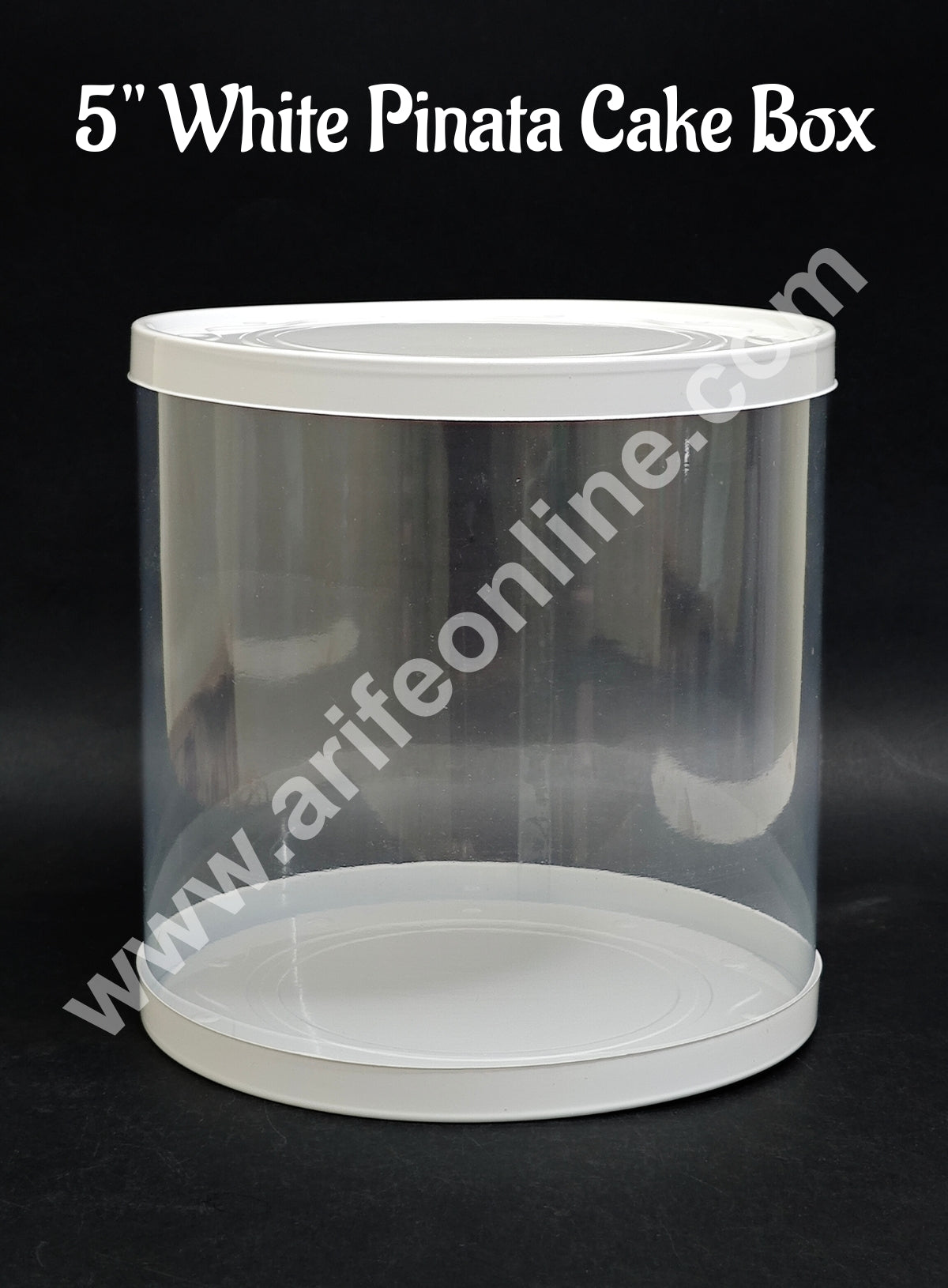 5" White Pinata Round Pinata Cake Box | 1 piece box - CAKE DECORβ’