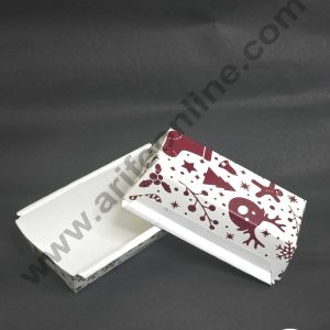 CAKE DECORβ’ Bake & Serve Paper Baking Mould - Christmas Theme Plum Cake Mould (10 Pcs Pack)(Design -02)