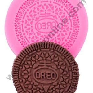 Cake Decor Silicone 1 Cavity Oreo Shape Pink Fondant Marzipan Mould