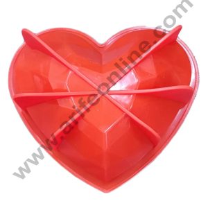 Cake Decor Silicon Deep Pinata Diamond Heart Cake Mould Silicon Moulds - Multicolor