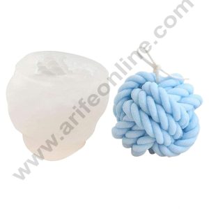 3D Silicon 1 Cavity Knot Yarn Ball Shape Silicon Candle Mould, Silicon Soap Mould (SBSP-DYF6624) - CAKE DECOR™