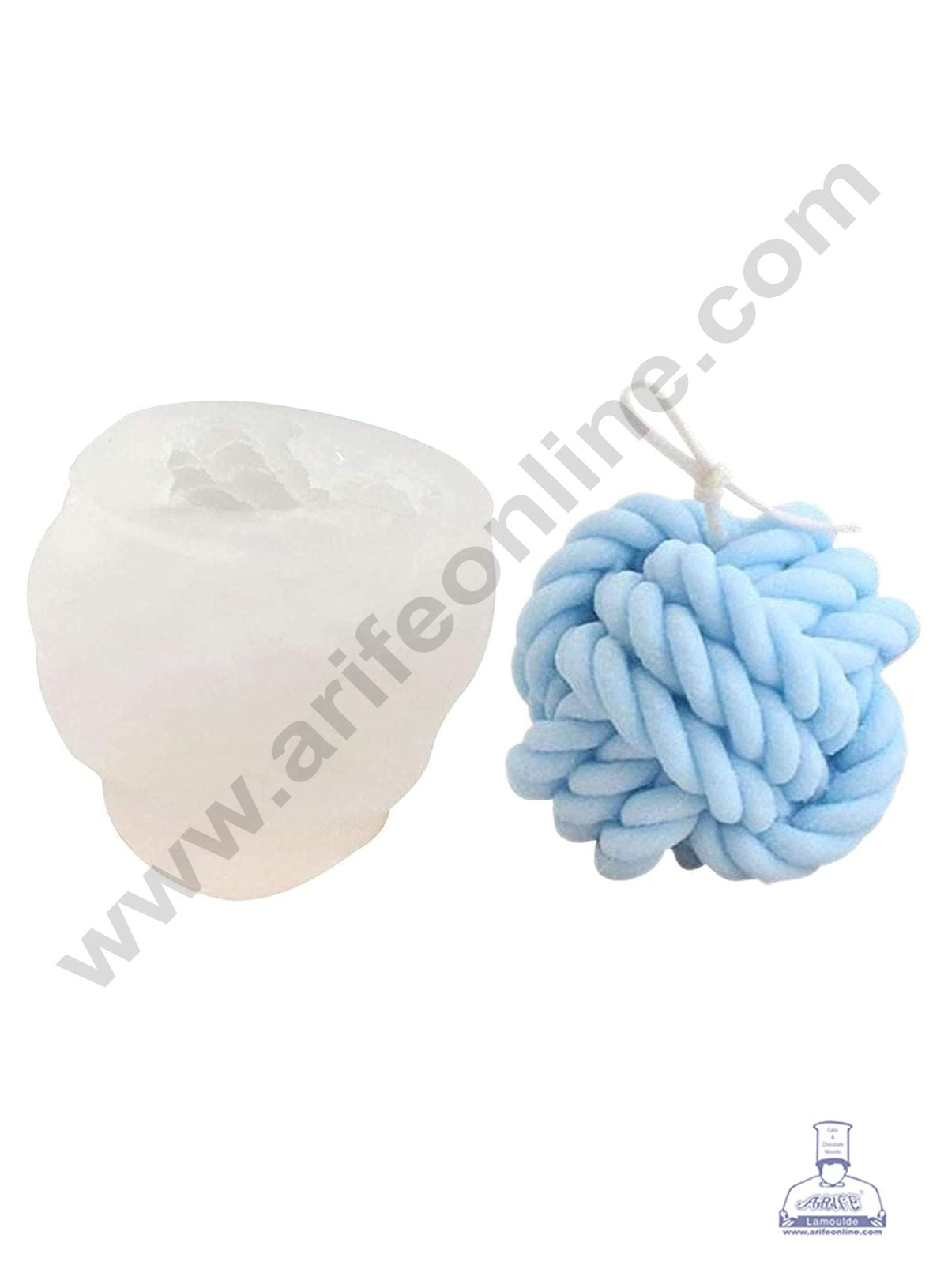 3D Silicon 1 Cavity Knot Yarn Ball Shape Silicon Candle Mould, Silicon Soap Mould (SBSP-DYF6624) - CAKE DECOR™