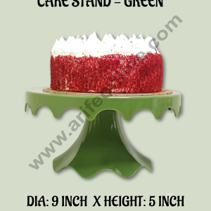 CAKE DECOR™ Small Detachable Plastic Cake Stand  Drop Shaped | Cupcake Stand | Display Stand - Green