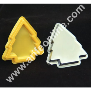 CAKE DECOR™ Christmas Tree Shape Mould PVC Chocolate Box | Hamper box | PVC Box - 1 Piece