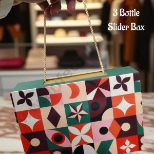 3 Bottle Slider Box with Handle Without Bottles/Jars – Green| 1 Pcs Pack (21 X 14.5 X 5.5 cm) - CAKE DECOR™