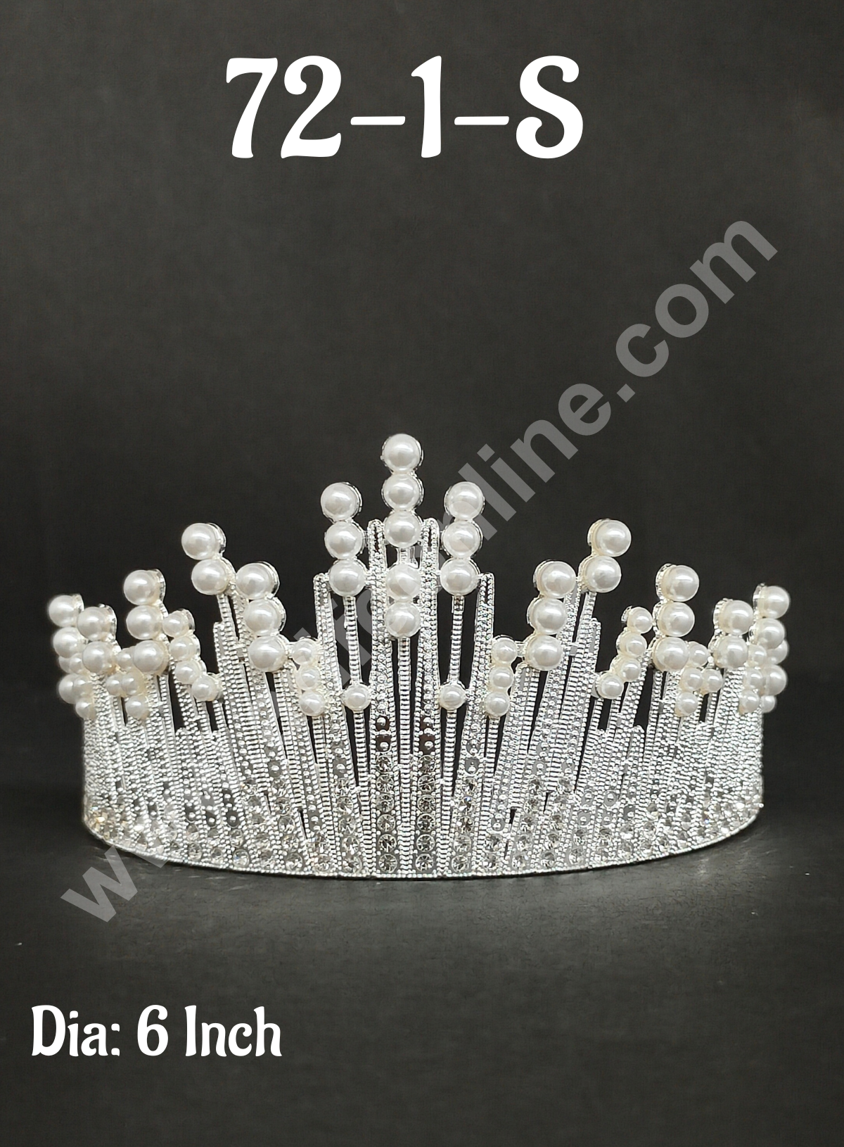 CAKE DECORβ’ Birthday Cake Crown Chandelier Design Cake Topper Wedding, Cake Decoration For King, Queen, Prince & Princess Party Wedding Hair Accessories Silver