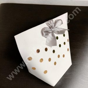 CAKE DECOR™ Goodie Bag For Hampers | Chocolate Box Hamper Box 10 Pcs Pack - Silver Ribbon SBGB-64-S