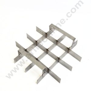8 Inch Stainless Steel Brownie Cutter – 4x4 Grid Insert for 8x8x2 Inch Square Aluminum Mould - CAKE DECOR™