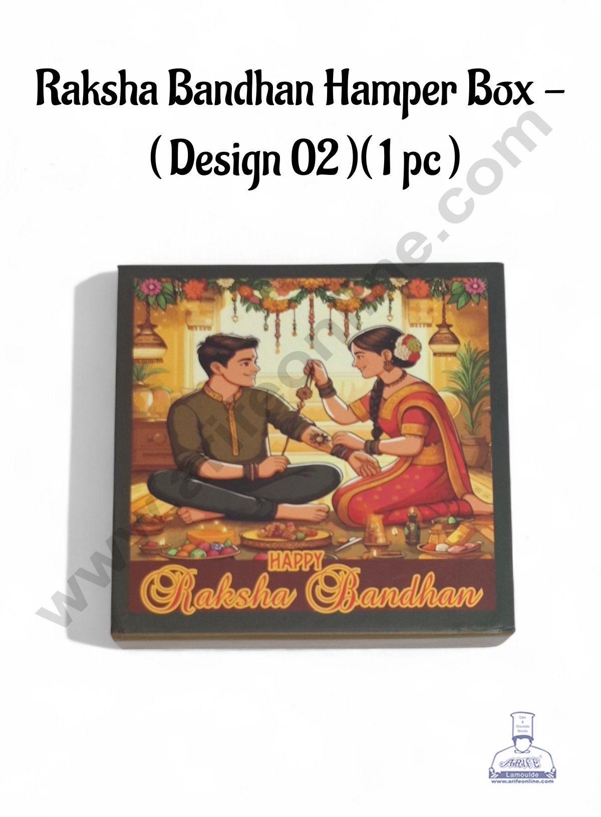 Happy Raksha Bandhan Hamper box - ( Design - 02)(1 Pc) - CAKE DECORβ’