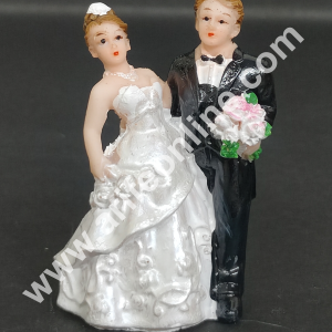 CAKE DECORβ’ 1 Pcs Wedding Couple Ceramic Figure Cake Topper Decorations (SBCT-10552A-R)