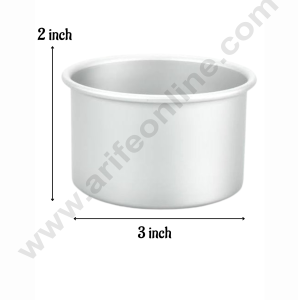 Round Aluminum Bento Cake Mould 3 x 2 inch - CAKE DECOR™