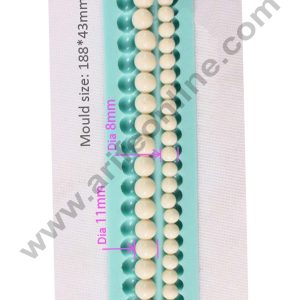 Cake Decor Silicon String Pearl Fondant Sugar Paste Bead Mould Clay Mould Marzipan Mould