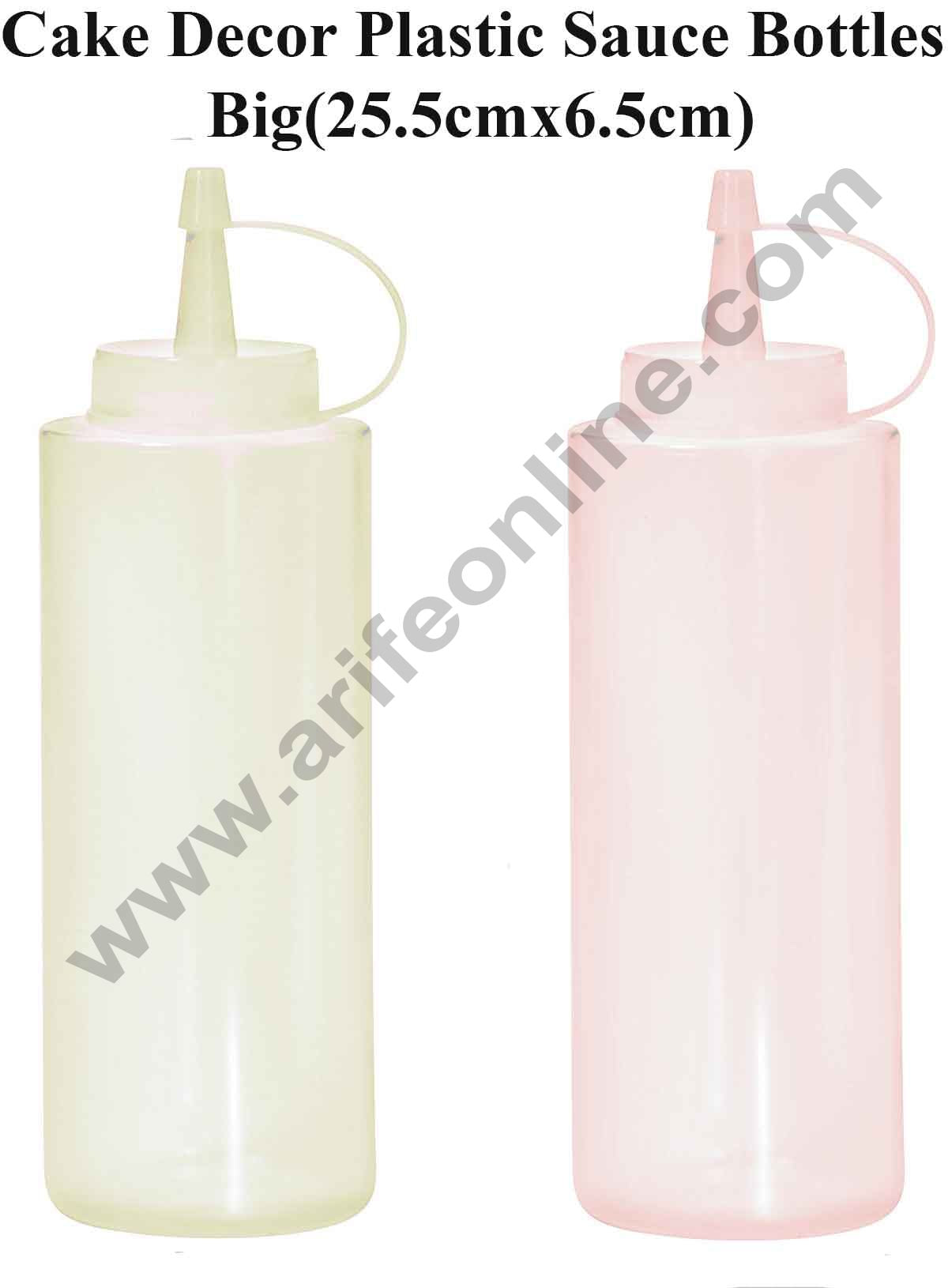 Cake Decor 2pcs Plastic Squeeze Bottles For Sauce, Mayonnaise, Reusable Plastic Containers-Big