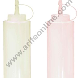 Cake Decor 2pcs Plastic Squeeze Bottles For Sauce, Mayonnaise, Reusable Plastic Containers-Small